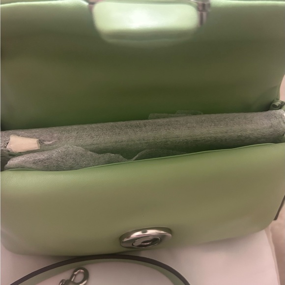 Coach Lime Green Leather Crossbody Bag - Picture 6 of 8